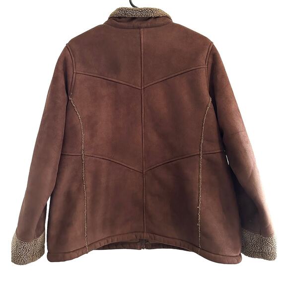 Cabela's Womens Sherpa Fleece Lined Zip Up Jacket Chocolate Brown Outdoors Cozy - Picture 2 of 10